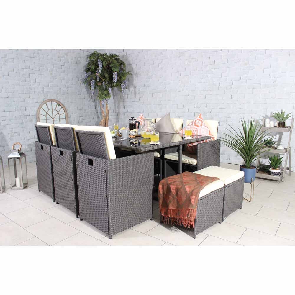 Royalcraft Cannes 10 Seater Cube Set Grey Image 3