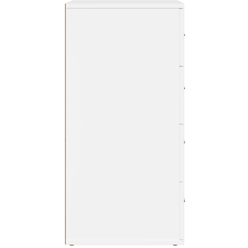 vidaXL 4 Drawer White Sideboard Set of 2 Image 5