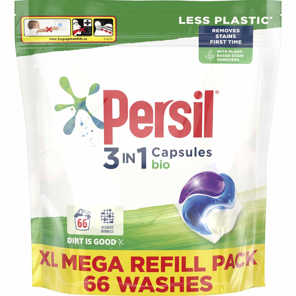 Persil Capsules Bio 24.5ml 66 Washes Wilko