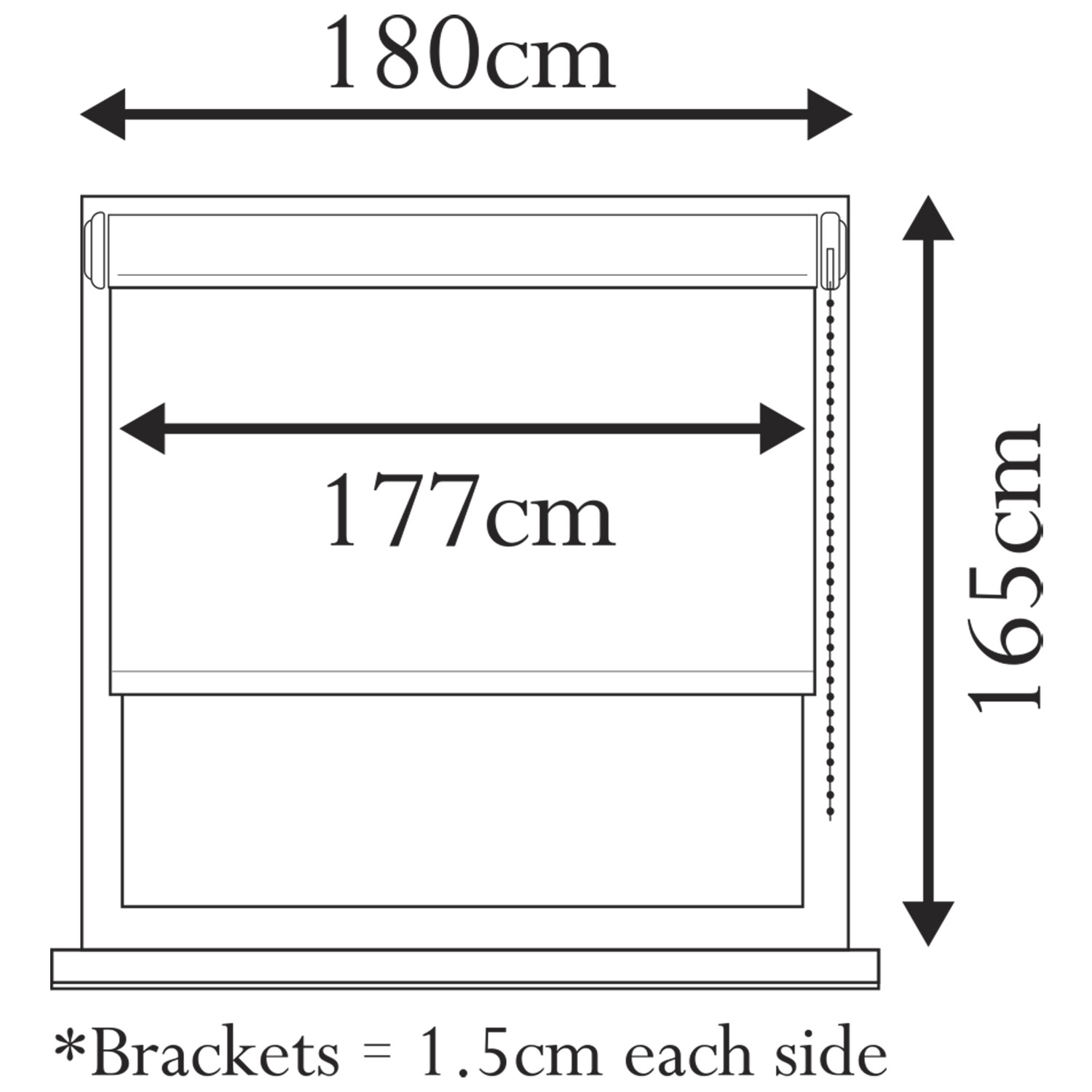 Plain Blackout Roller Blinds Light Grey 180cm Image 5