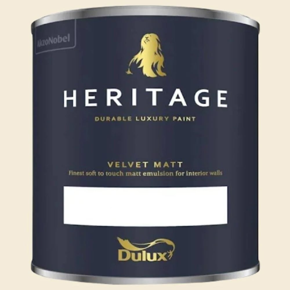 Dulux Heritage Walls and Ceilings Fresh Flour Velvet Matt Emulsion Paint 1L Image 2
