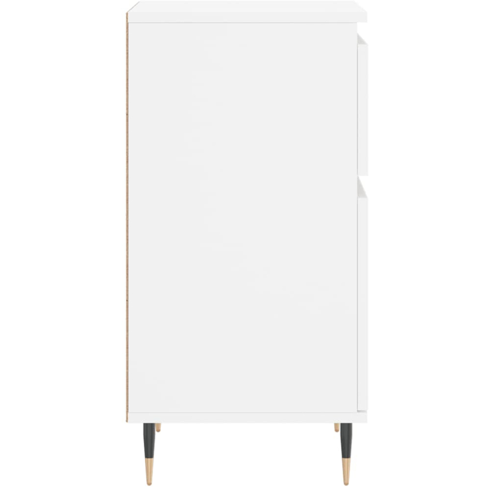 vidaXL Single Door Single Drawer White Sideboard Image 7