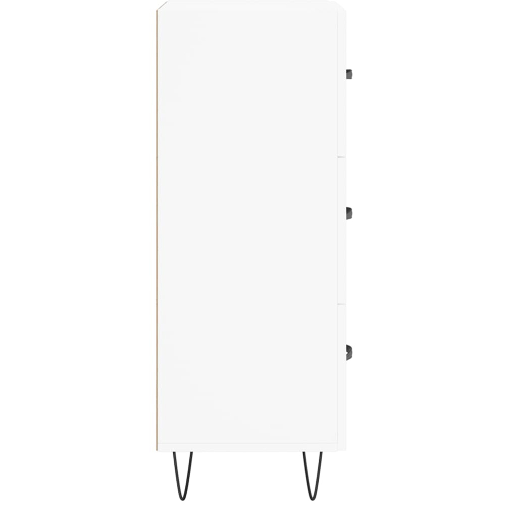 vidaXL 3 Drawer White Slim Sideboard Image 7