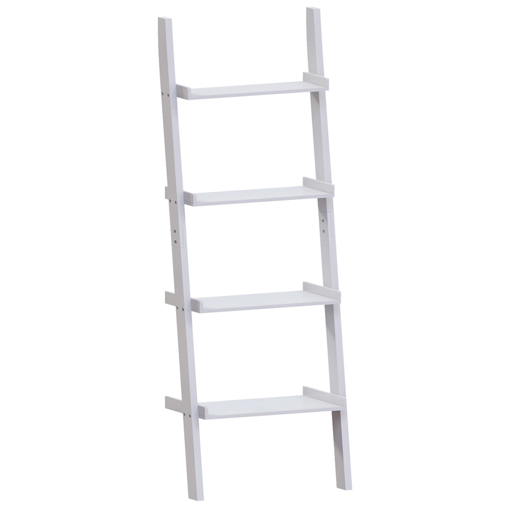 Vida Designs York 4 Shelf White Ladder Bookcase Image 2
