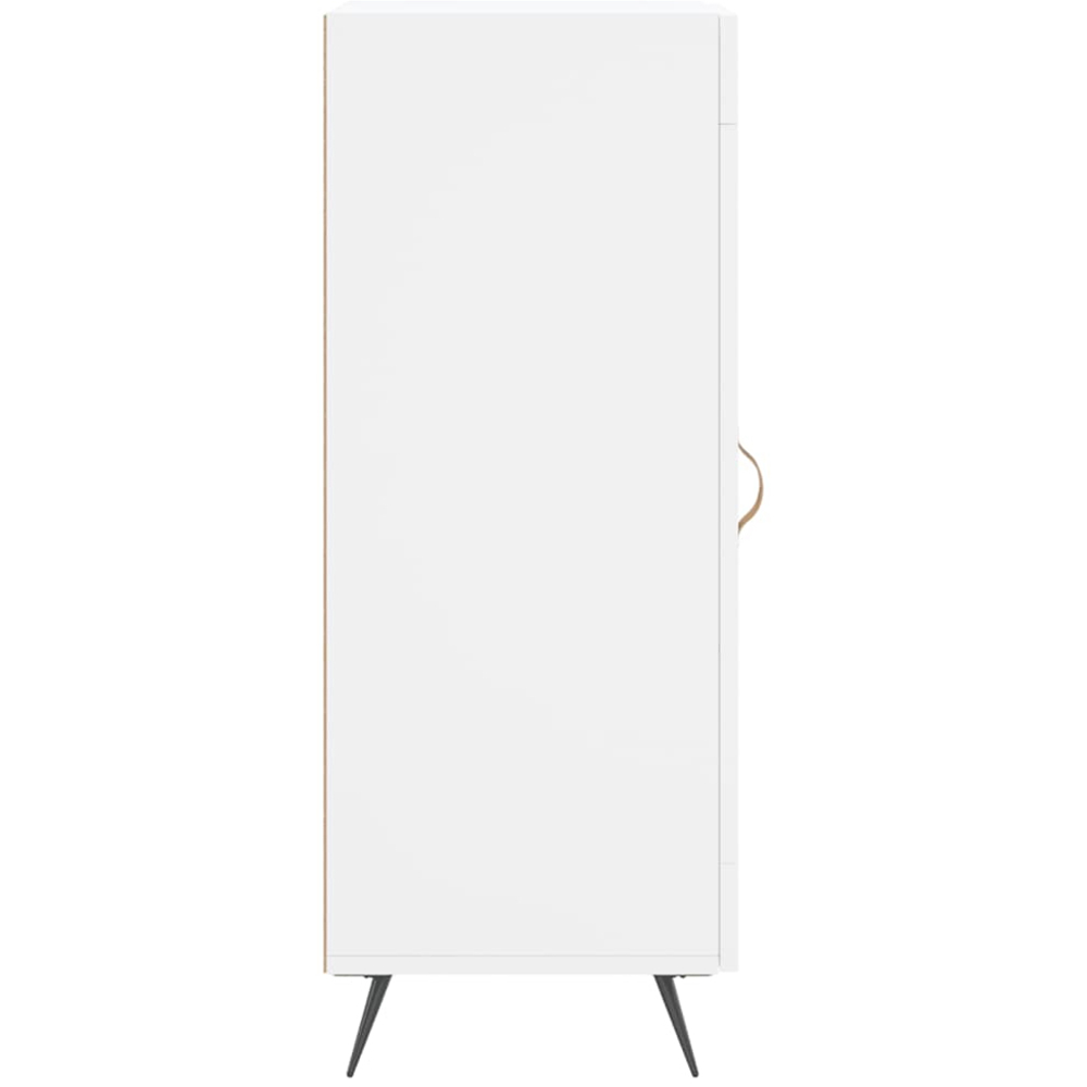 vidaXL Single Glass Door White Sideboard Image 7