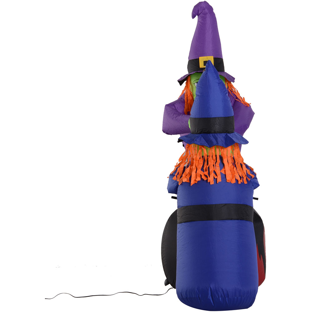 HOMCOM Halloween Inflatable Witches with Cauldron 6ft Image 5