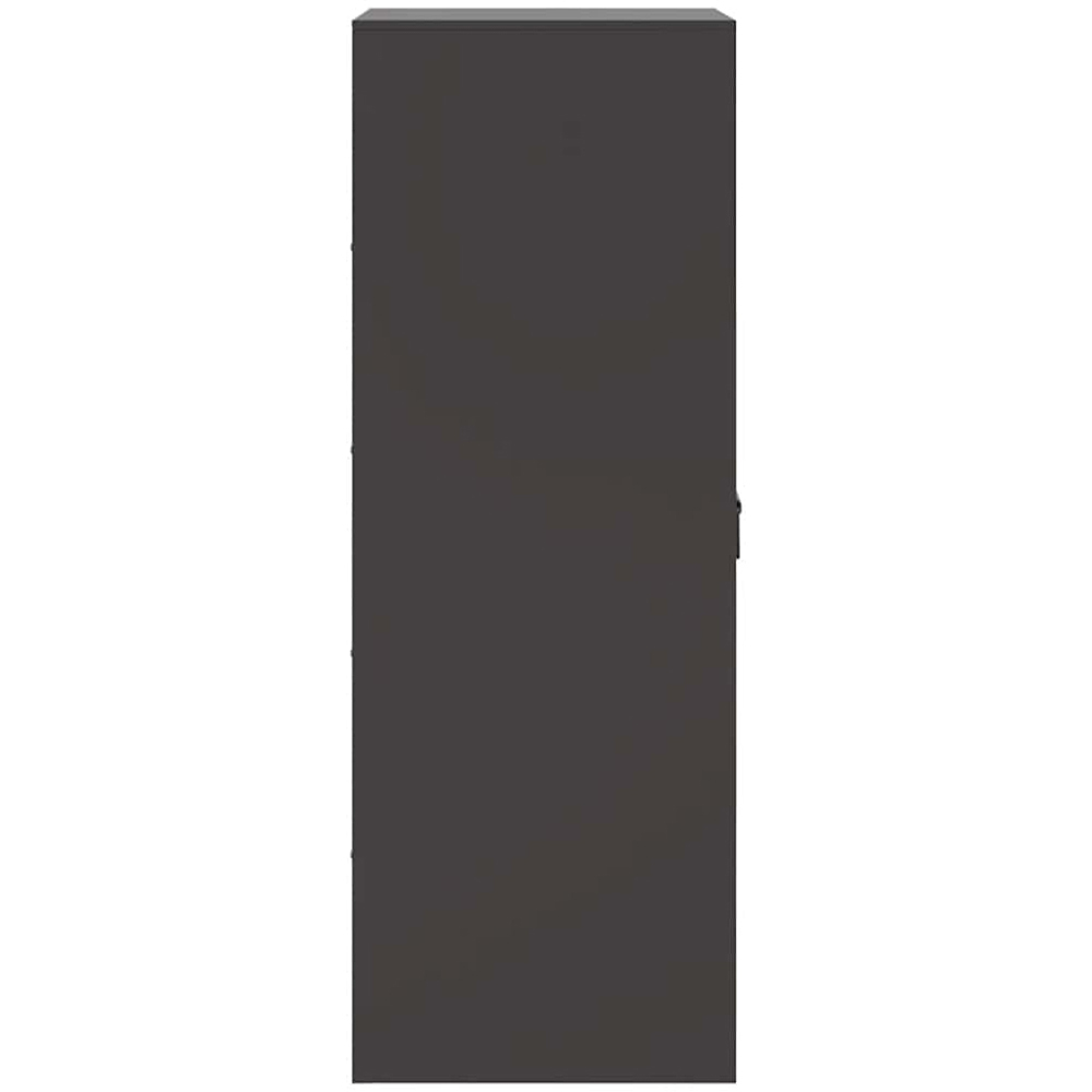 vidaXL Single Door Black Steel Sideboard Image 7