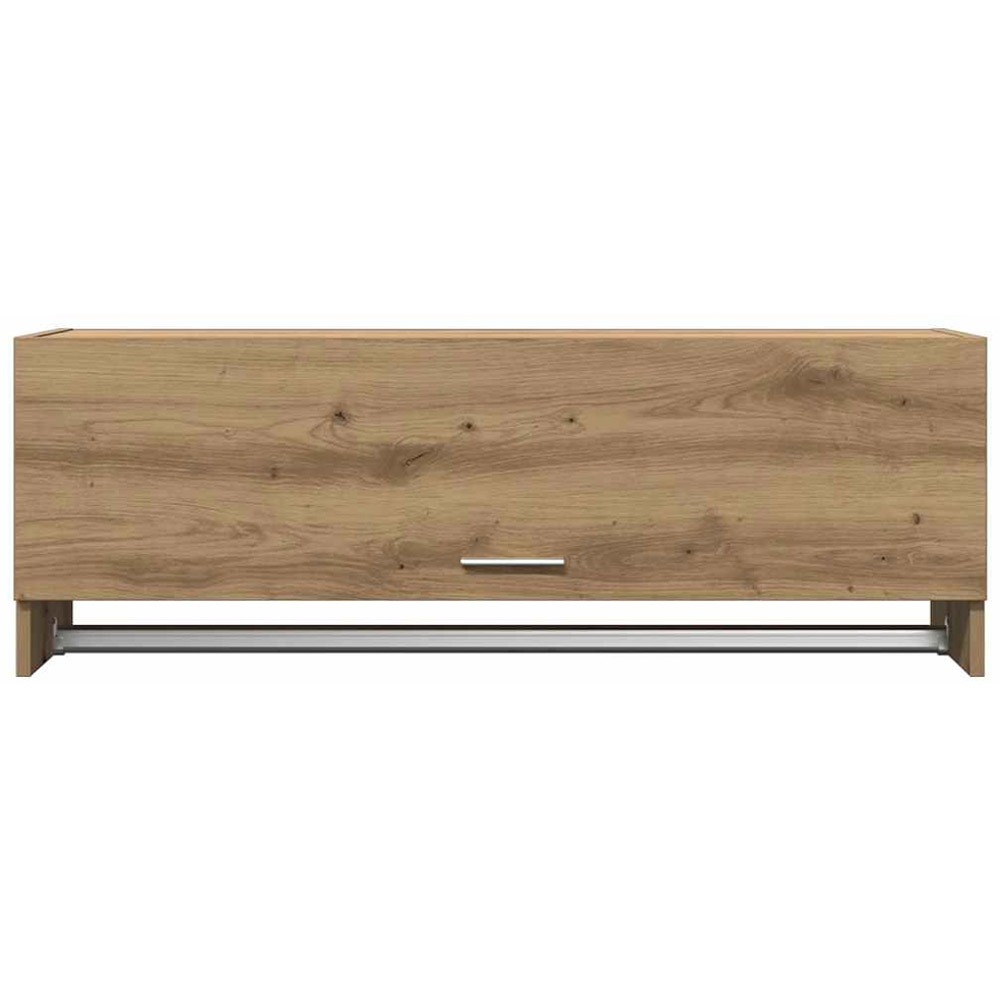 vidaXL Single Flap Door Artisan Oak Wardrobe with Hanger Bar Image 4