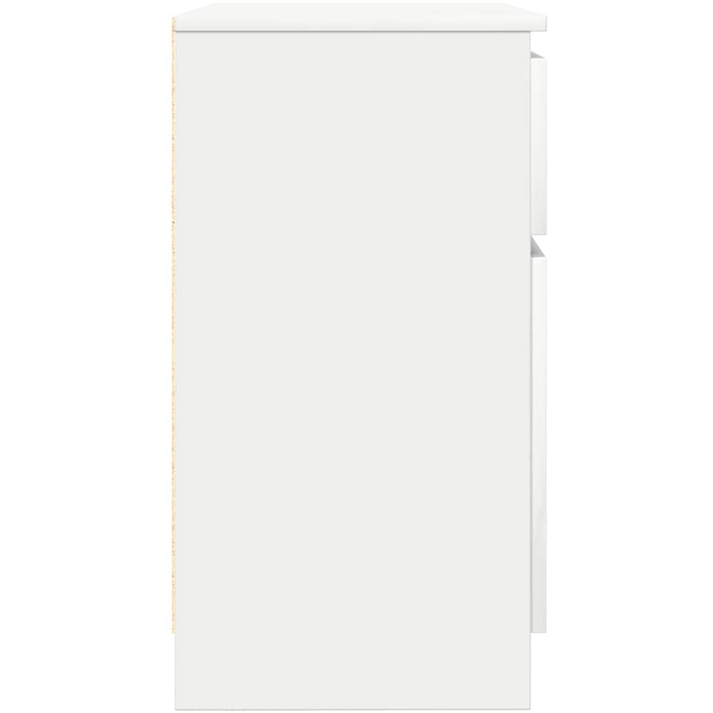 vidaXL 2 Door Single Drawer White Sideboard Image 6