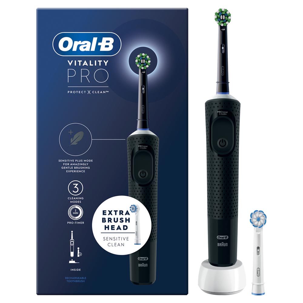Oral-B Vitality PRO Black Rechargeable Toothbrush Image 2