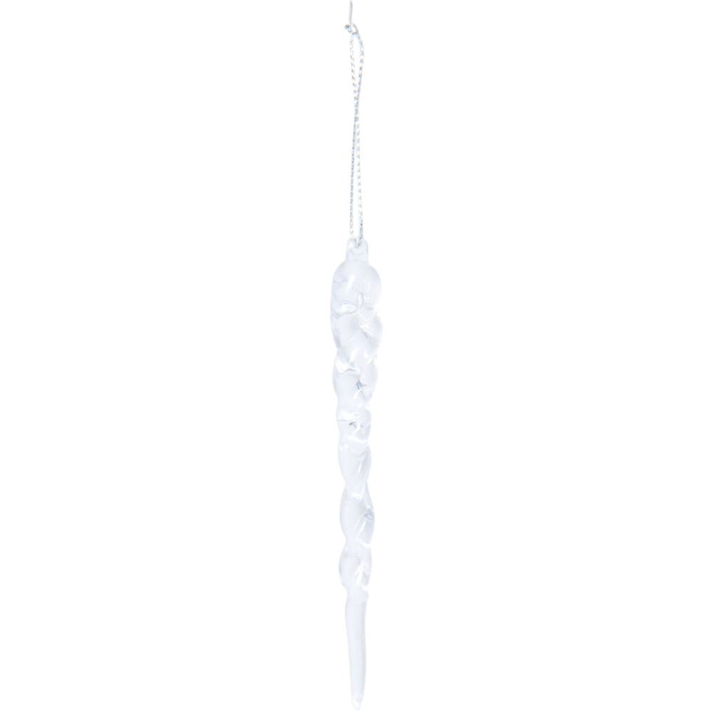 Pack of 6 Twisted Acrylic Icicles Clear Image 5