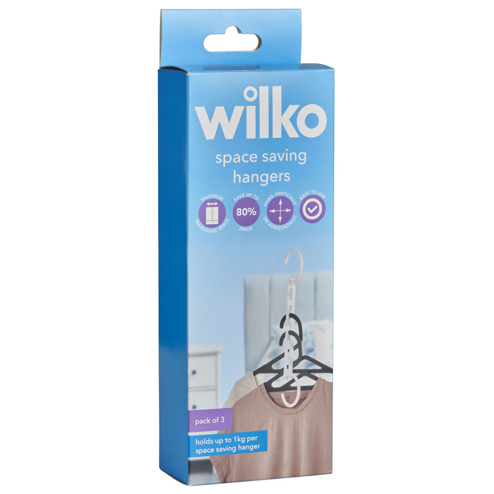 Wilko Space Saving Hangers 3 Pack   Image 2