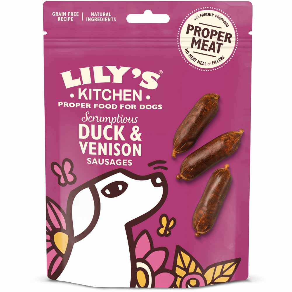 Lily's Duck and Venison Sausages Dog Treats 70g Image 1