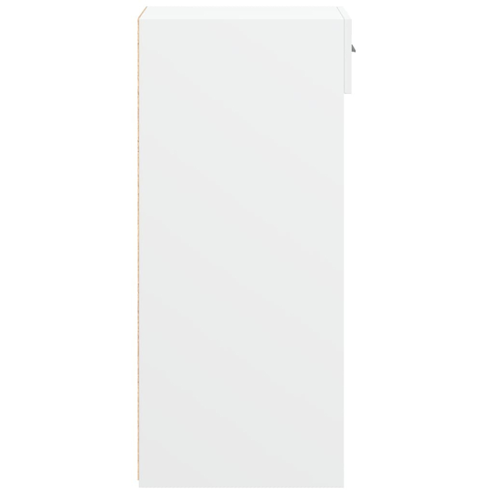 vidaXL Single Drawer 3 Shelf White Sideboard Image 5