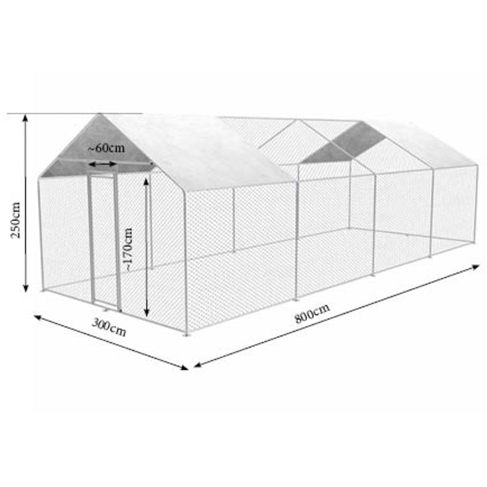 Zipper ZI-CR382 Chicken Run and Pet Enclosure 2.5 x 8 x 3m Image 6