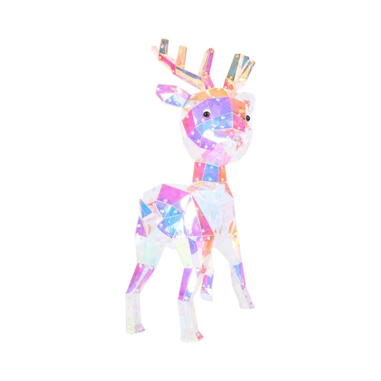 Iridescent Diamante Nose Reindeer Image 3