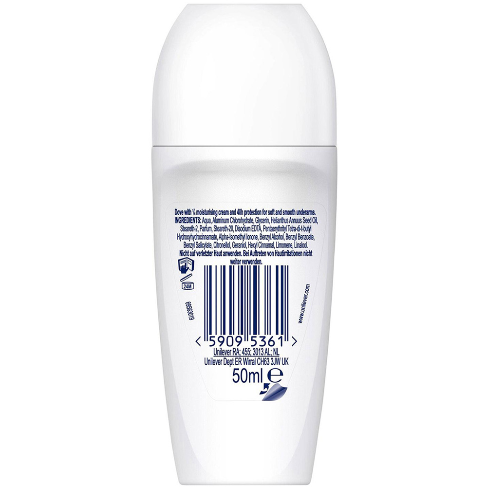 Dove Classic Fresh Anti-Perspirant Roll On 50ml 30 Pack Image 3