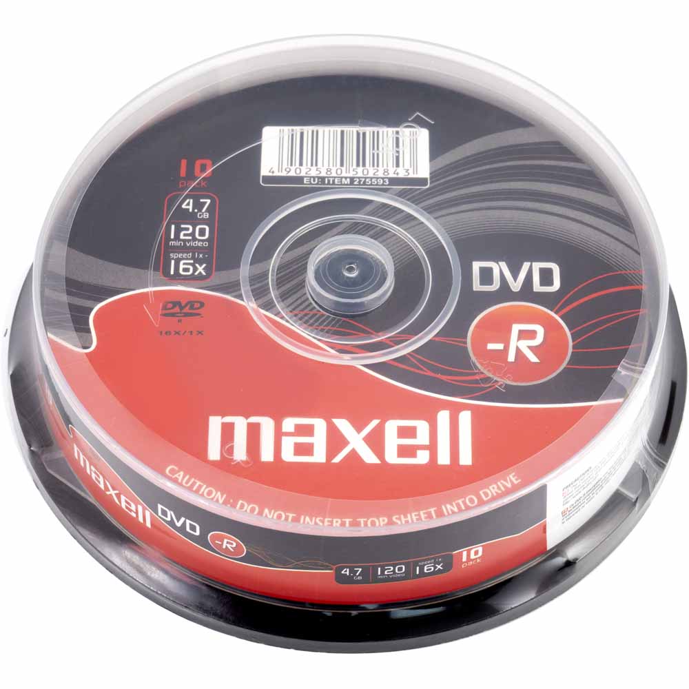 Maxell DVD-R 4.7GB Spindle 10 pack Image