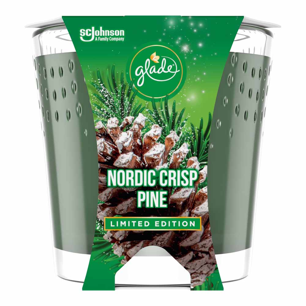 Glade Candle Nordic Crisp Pine Air Freshener 129g Image 2