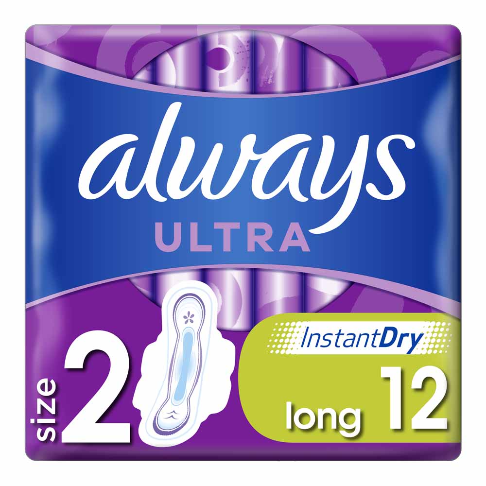 Always Utra Long Plus Sanitary Towels 12 pack Image 1