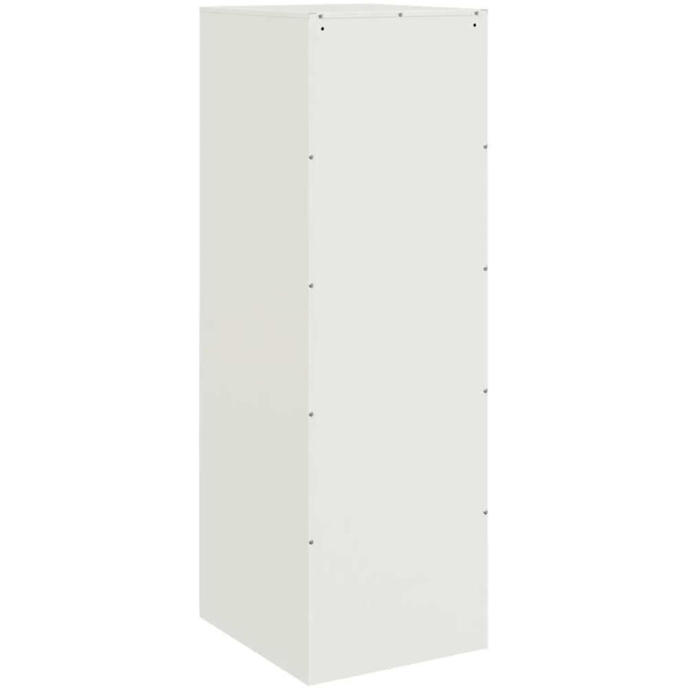 vidaXL Single Door Steel White Sideboard Image 7