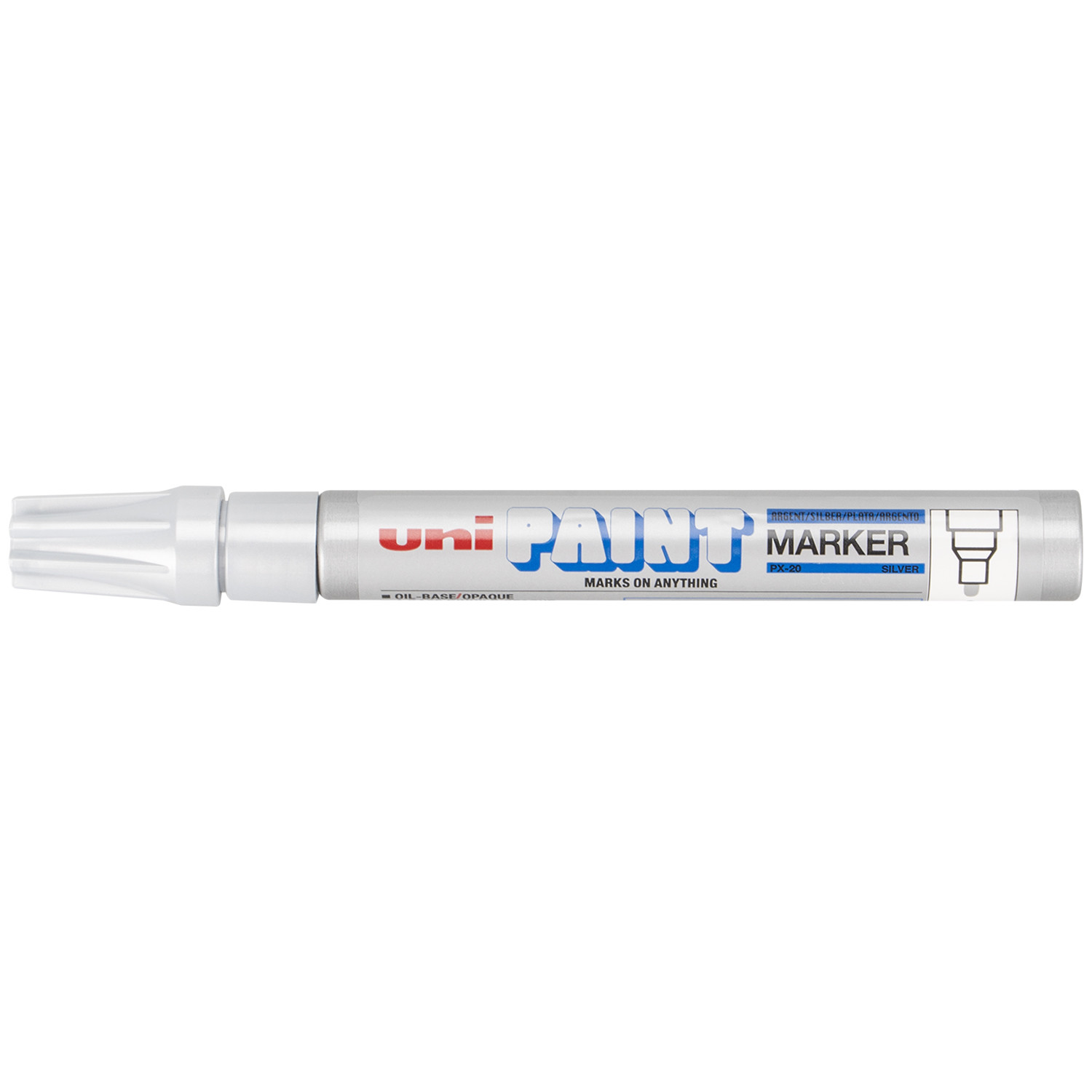 Uniball Paint Marker Pen PX-20 Silver - Silver Image 1