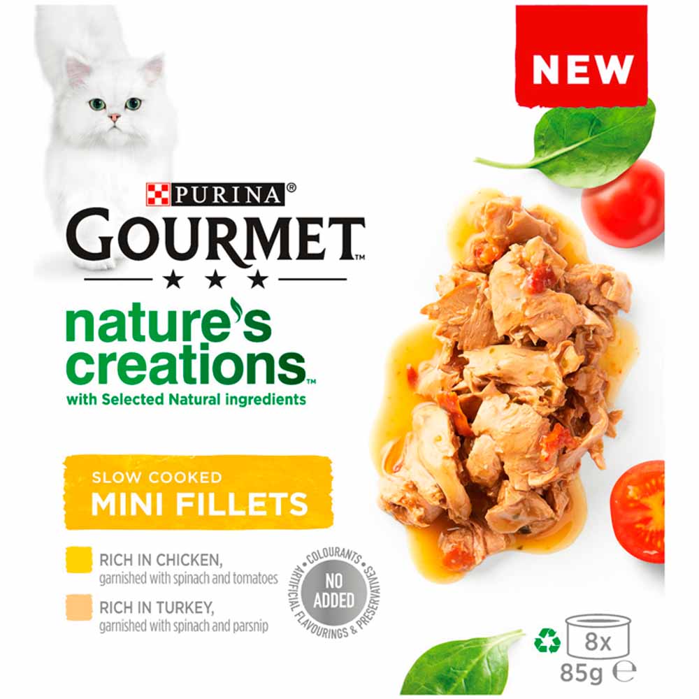 Gourmet Natures Creations Chicken and Turkey Cat Food 8 x 85g Image 2