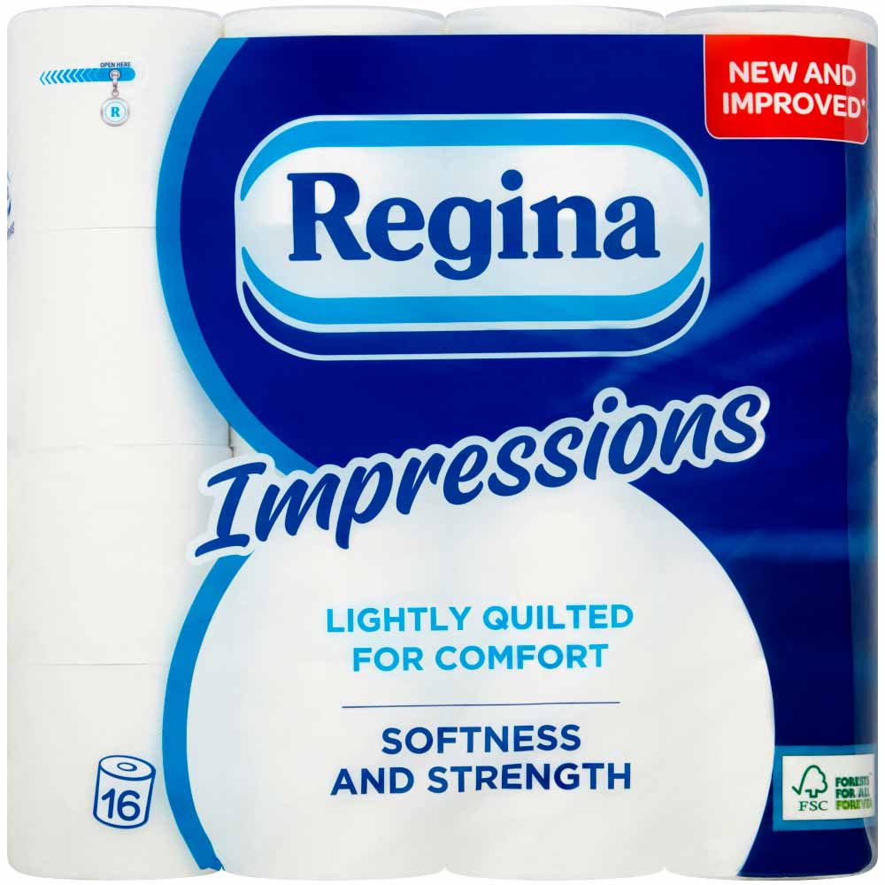 Regina Impressions Toilet Tissue 16 Rolls 3 Ply Image