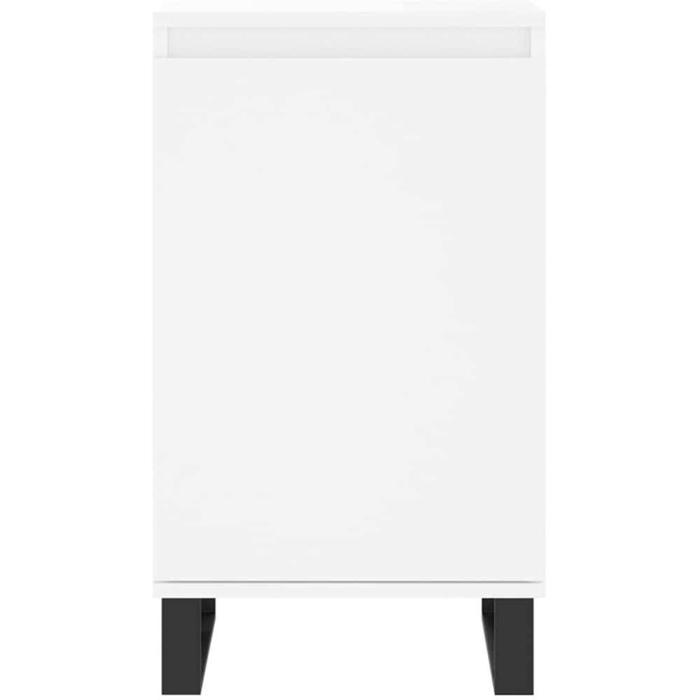 vidaXL 2 Door Single Drawer White Sideboard Set of 2 Image 5