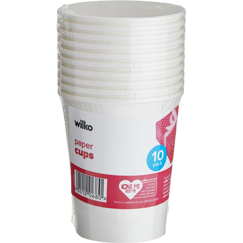 Wilko Terrax Single Wall Paper Cup 10 Pack   Image 3