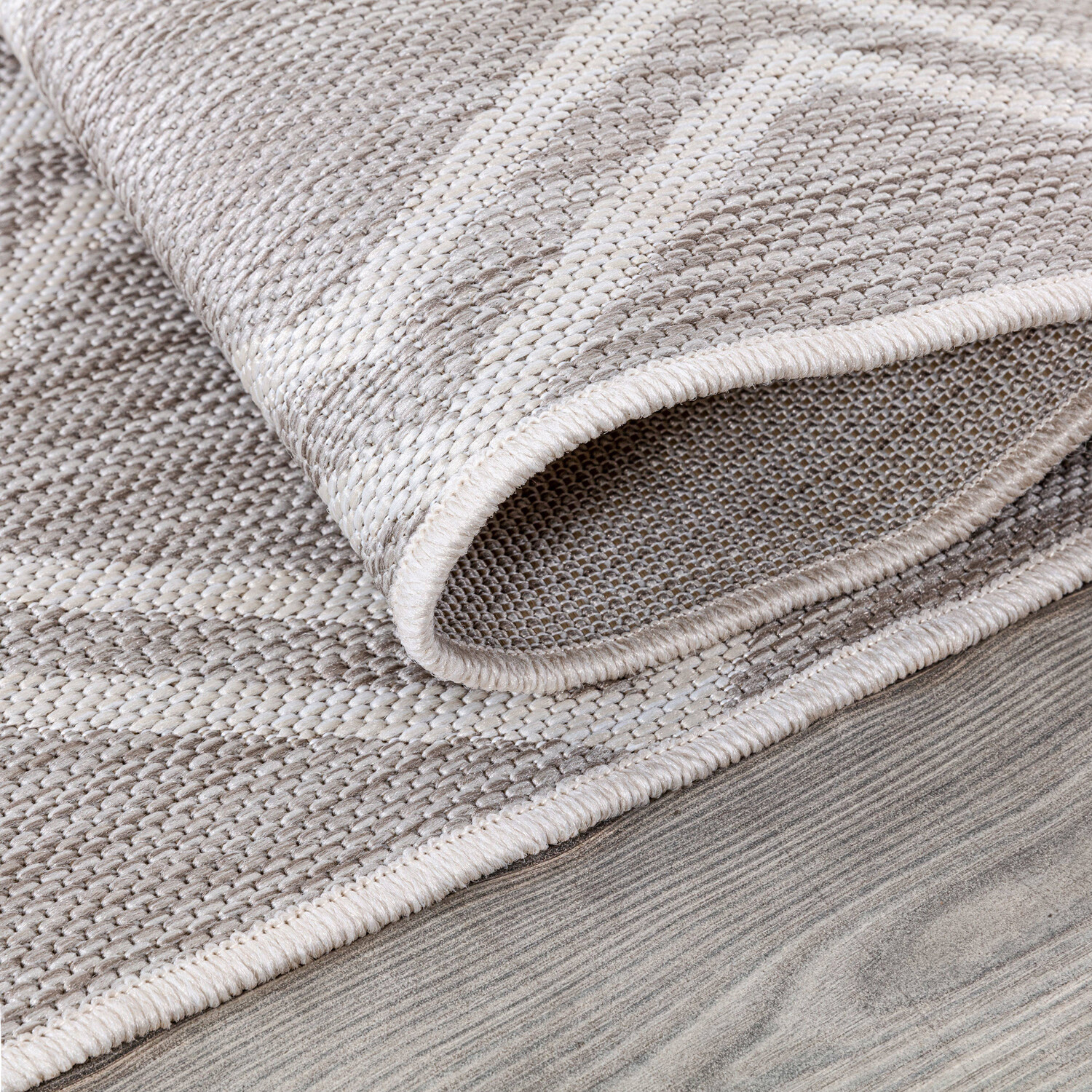 Texas Diamond Indoor and Outdoor Rug - Grey / 120cm Image 3