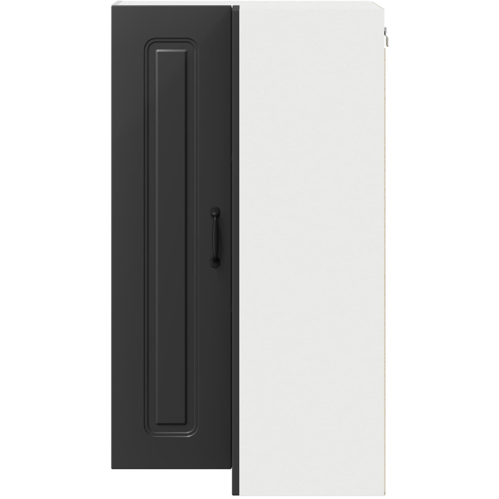 vidaXL 2 Door Black Kitchen Wall Corner Cabinet Image 4