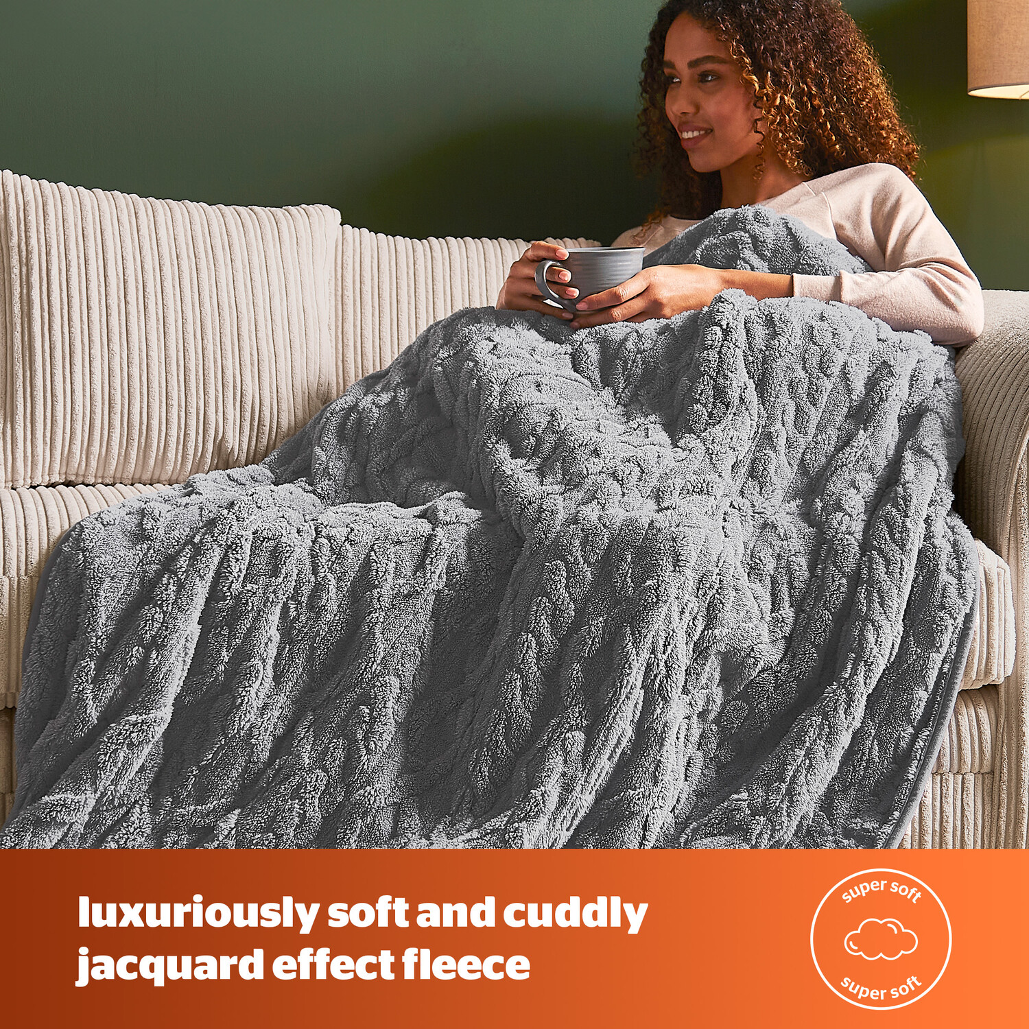 Silentnight Luxury Heated Throw Grey Image 4