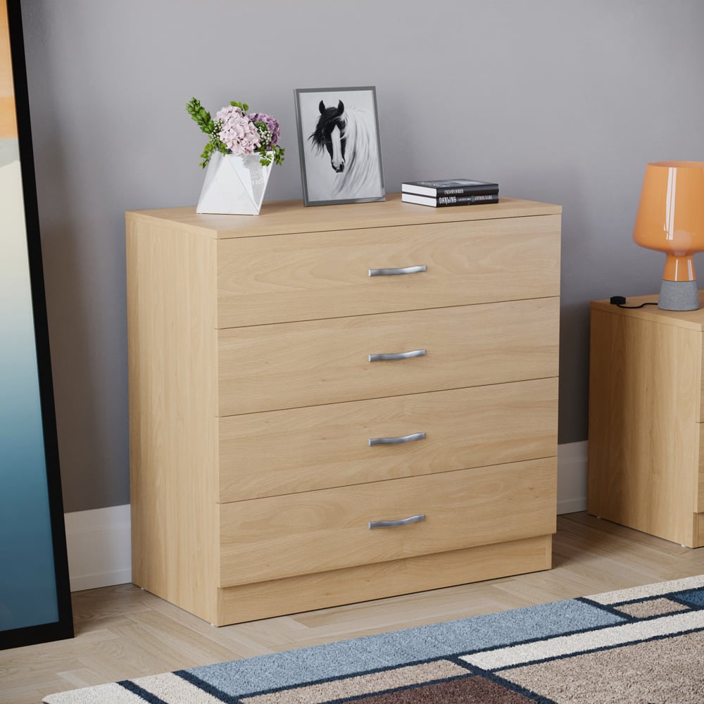VIDA DESIGNS Riano 4 Drawer Pine Chest of Drawers Image 6