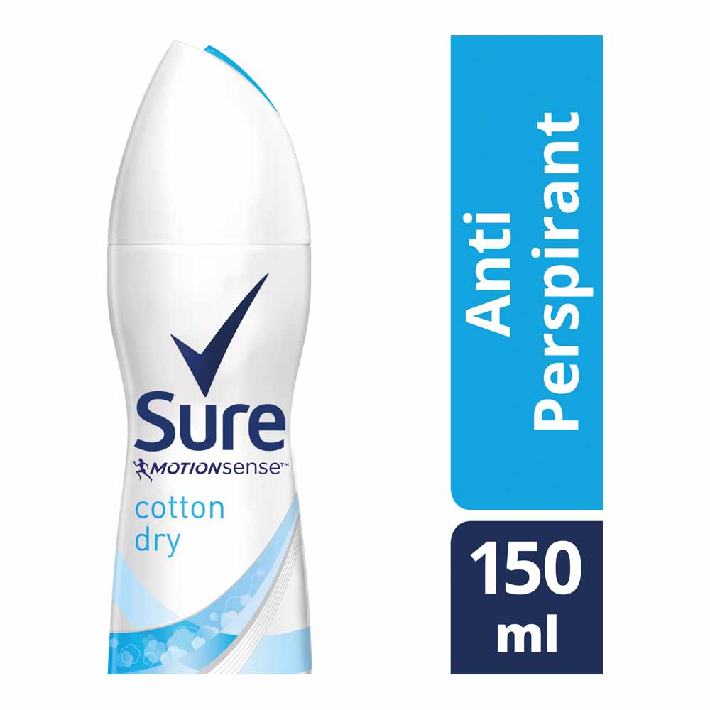 Sure Cotton Dry Anti-Perspirant Deodorant 150ml Image 1