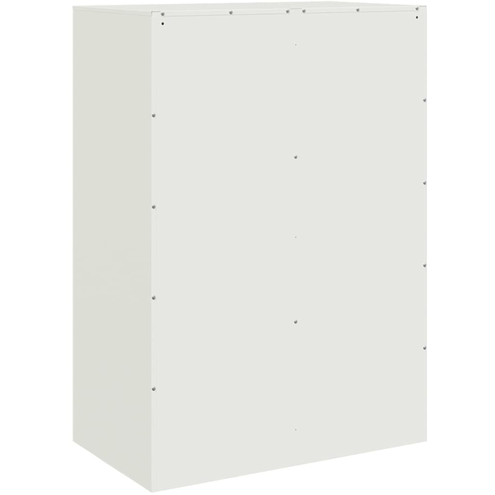 vidaXL 2 Drawer 4 Open Shelf White Steel Highboard Image 8