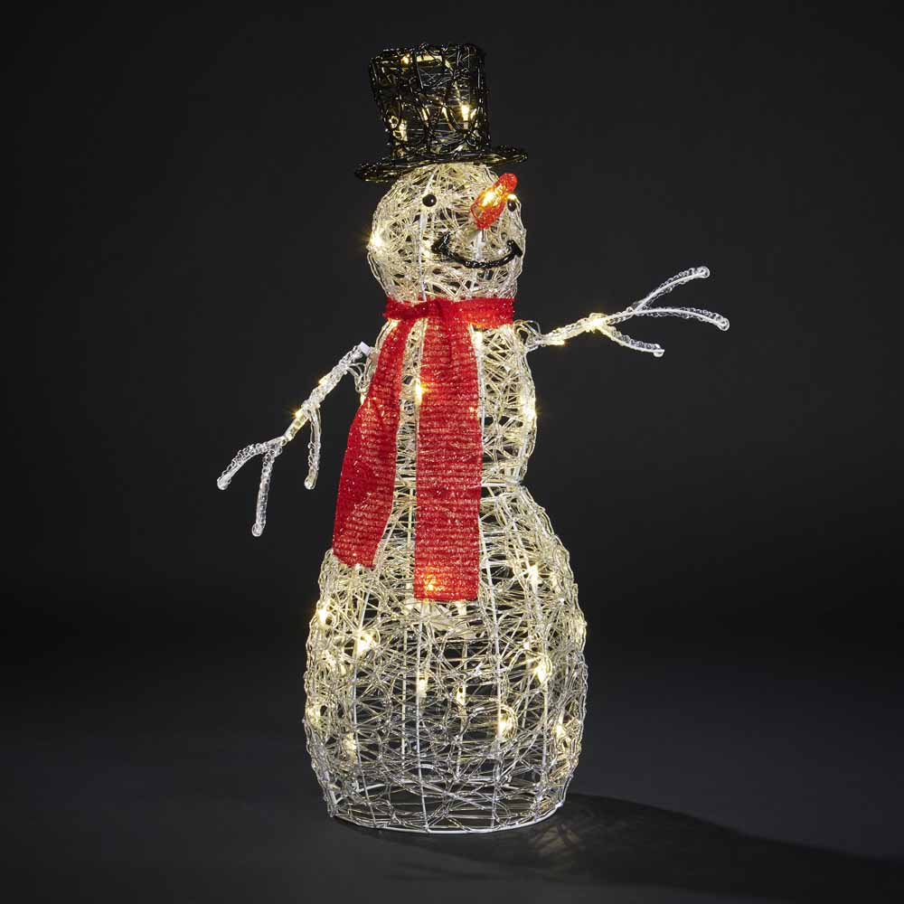 Wilko Large Acrylic Snowman Christmas Light Wilko