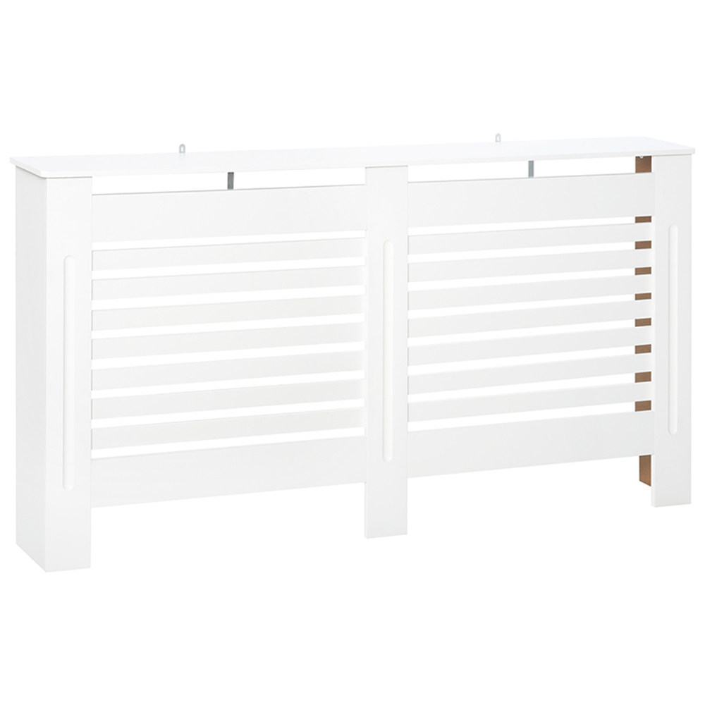 Portland White Slatted Grill Radiator Cover Medium Image 1