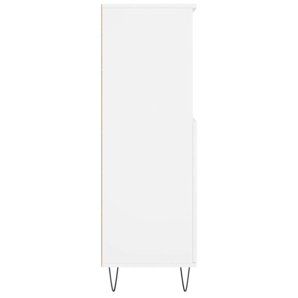 vidaXL 2 Door 2 Shelf White Highboard Image 7