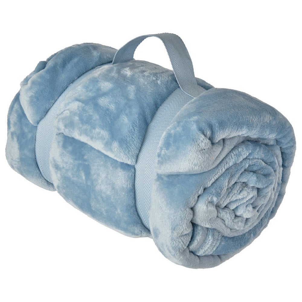 Wilko Blue Fog Supersoft Throw 200 x 200cm Image 4