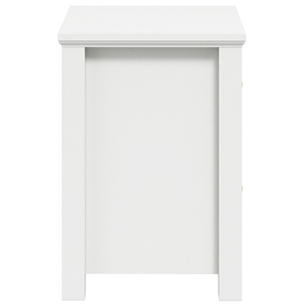 Ives 2 Drawer White Bedside Cabinet Image 4