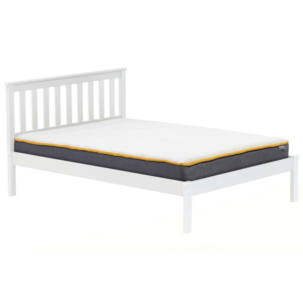 Denver Small Double White Wooden Bed Image 3