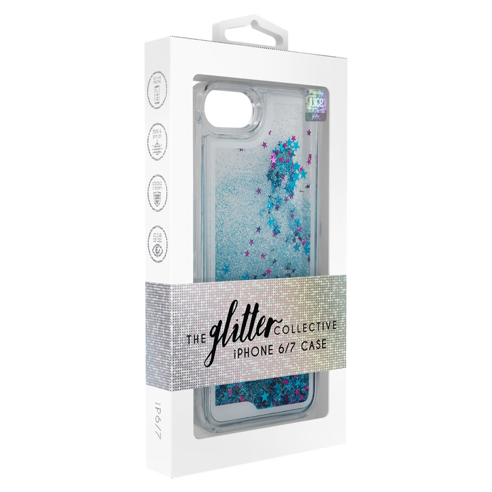 Juice The Glitter Collective Blue Stars Phone Case Suitable for iPhone 6/7 Image