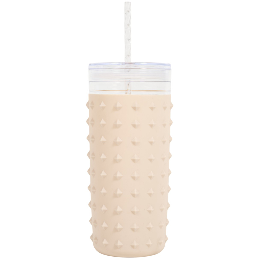 Silicone Cover Tumbler - Peach or Beige Image 1