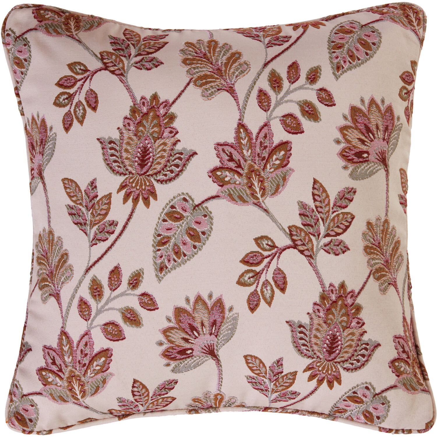 Regency Floral Jacquard Cushion Cream Image 1