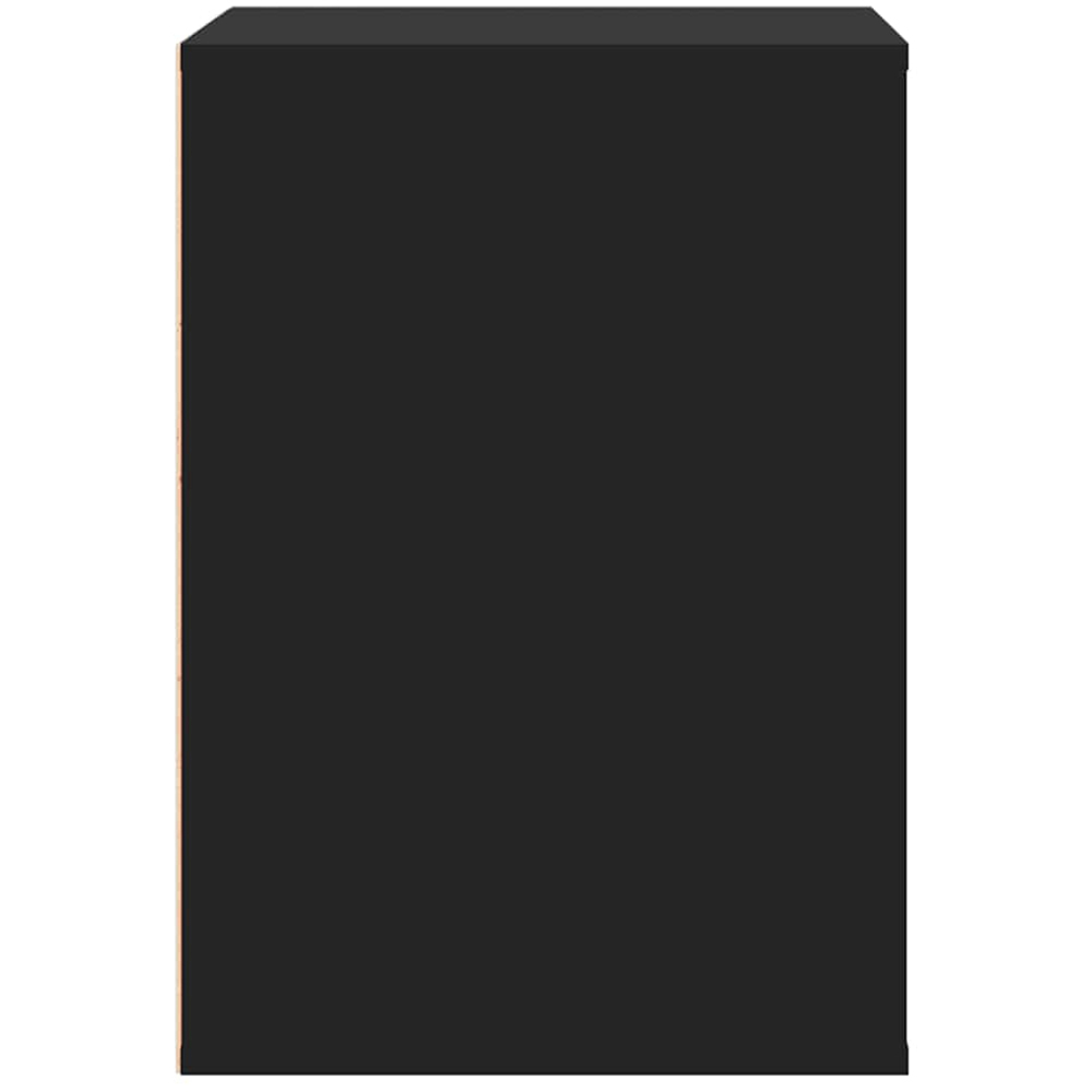 vidaXL 3 Drawer Black Wooden Chest of Drawers Image 5