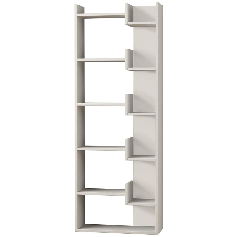 Decortie Oppa White 5 Zigzag Shelf Bookcase Image 2
