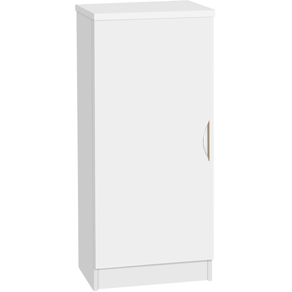 R White Cabinets Single Door White Mid Height Cupboard Image 2