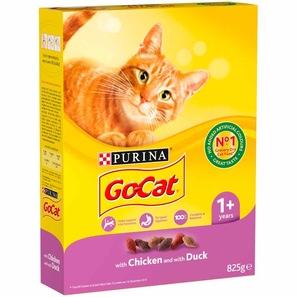 Go-Cat Adult Dry Cat Food Chicken and Duck 825g Image 3