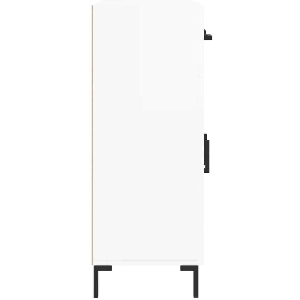 vidaXL 2 Door 2 Drawer High Gloss White Sideboard Image 7